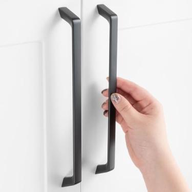 Imagem de ASKANO Pacote de 1, centro de furo de 21,8 cm, puxador de armário de cozinha em arco preto ZP2210 | Ferragens sólidas para gaveta, cômoda, banheiro, penteadeira, porta de móveis, armário, quarto, 22,3 cm