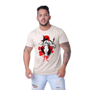 Imagem de Camiseta Masculina Naruto Personagens Anime Varias Cores Malha Premium