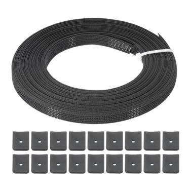 Imagem de Generic Espartilho para costura, 10 jardas, 10 mm de largura, poliéster, costurado, baixa densidade, espartilho com 40 peças de tampas de extremidade para espartilho vestido de casamento, chapéu faça