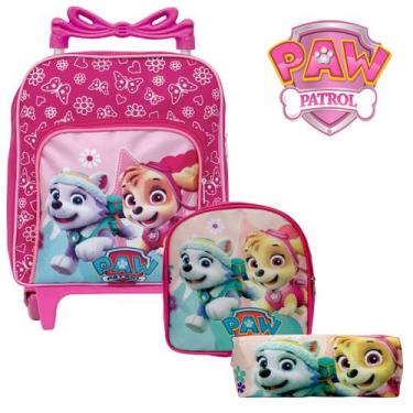 Imagem de Mochila Infantil Menina Patrulha Canina Skye Rodinha Toys 2U