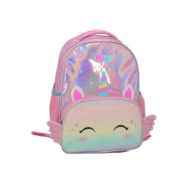 Imagem de Mochila Costas Unicórnio Metalizada Glitter Infantil Escolar - Pacific