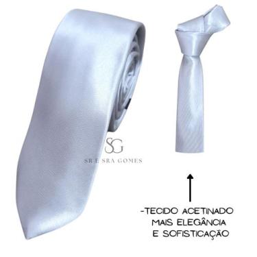 Imagem de Gravata Prata Slim E Semi Slim Para Padrinhos E Eventos - Hero Men, Pr