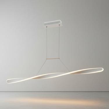 Imagem de Pendente LED Helical 36W Dimerizável, Branco, 3 Temperaturas de Cor, Bivolt, Design Helicoidal Moderno, Modelo 621PW