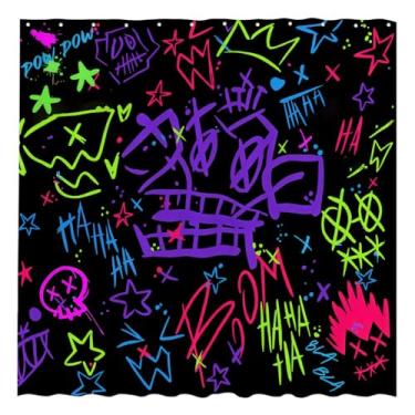 Imagem de Funnytree Cortina de chuveiro Legendary Game Monkey Bomb 183 cm x 183 cm – Tecido impermeável para decoração de banheiro para adolescentes, homens, mulheres, fãs, irmã, fácil de cuidar, lavável