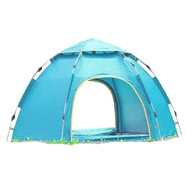 Imagem de AkosOL Barraca de acampamento familiar Four Seasons para 3 a 4 pessoas, tenda pop-up, à prova d'água, anti-UV, fácil de configurar para praia/trilha/mochilão/pesca, abrigo solar instantâneo