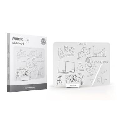 Imagem de LIKEPAI Quadro branco mágico de 38 cm, quadro apagável não consumível, sem poeira, à prova d'água, à prova de choque, painel para cuidados com os olhos | Ideal para escritório, sala de aula, trabalho