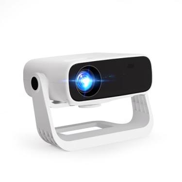 Imagem de projetor com wifi e bluetooth, projetor doméstico FancyFish 2026 suporte 4k