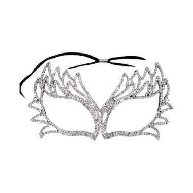Imagem de Acessório De Máscara De Rosto De Anjo Elegante Com Strass Para Mulhere