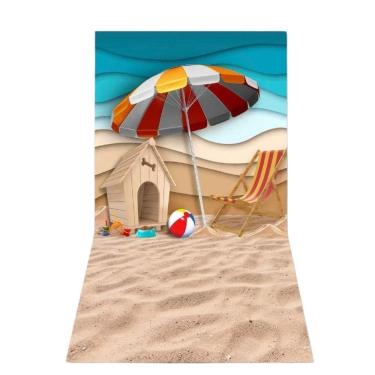 Imagem de Fundo Fotográfico Painel Cenário Pet Shop- Praia