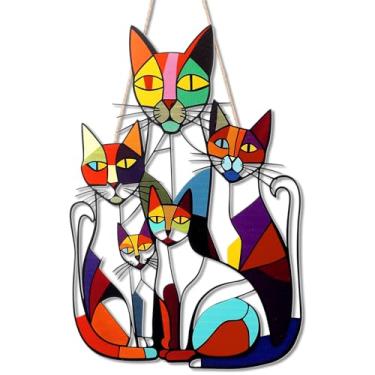 Imagem de Tandefio Placa de pendurar placas de parede de metal palavras recortadas placa de estanho ornamentos para decoração externa interna porta de casa parede hotel cafés ()