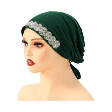 Imagem de Hijab Brilhante Com Strass Para Mulheres Muçulmanas, Lenço De Algodão 
