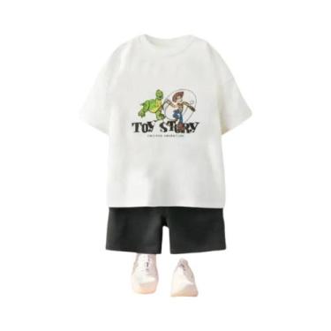 Imagem de Conjunto De Fantasia De Verão Toy Story Para Meninos, Camiseta De Mang