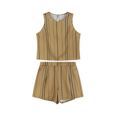 Imagem de Conjunto De Roupas Casuais Femininas plus Size Em Tecido Confortável E