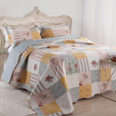 Imagem de Kit Cobre Leito Colcha Queen Boutex Dupla Face Holanda 100% Poliéster