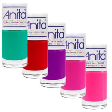 Imagem de Kit 5 Esmaltes Coleção Carnaval 10ml Anita