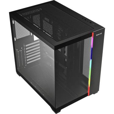 Imagem de Gabinete Aquário gamer Tesseract RGB Redragon Preto Sem fan