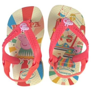 Imagem de Chinelo Havaianas Baby Peppa Pig Original Infantil Elástico Conforto L