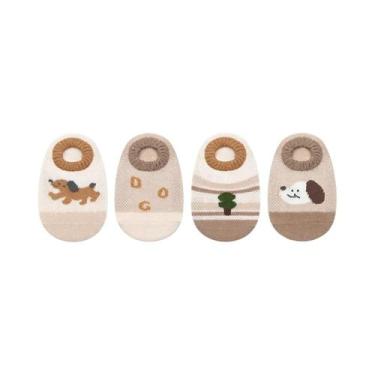 Imagem de Meias Antiderrapantes Para Meninos E Meninas, Com Estampa De Animais D