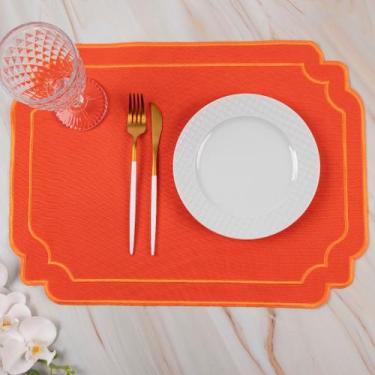 Imagem de Jogo americano avulso 1 unidade - NoBrand, MOLDURA LARANJA