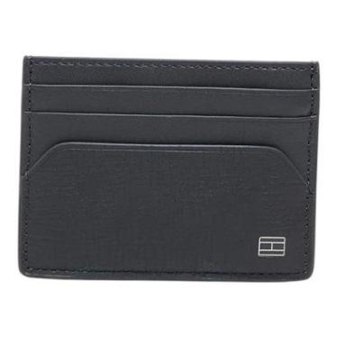 Imagem de Carteira Tommy Hilfiger Flag Cc Holder Couro Cinza Escuro-Masculino
