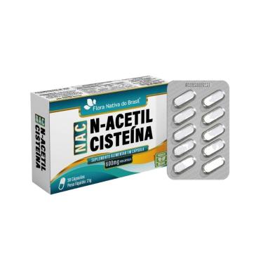 Imagem de NAC N-Acetil Cisteína 600mg 30 cápsulas Flora Nativa-Unissex