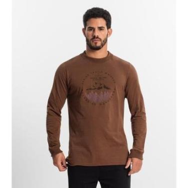 Imagem de Camiseta Masculina Manga Longa Diametro Marrom-Masculino