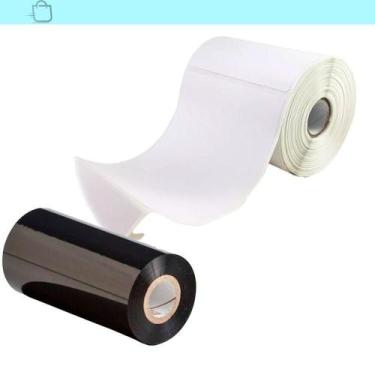 Imagem de Kit Etiqueta Couche 10X15 100X150 E Ribbon Cera 110X74 - Adegraf