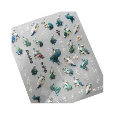 Imagem de Adesivos De Unhas Com Asas De Borboleta Pretas E Roxas, Decalques De M