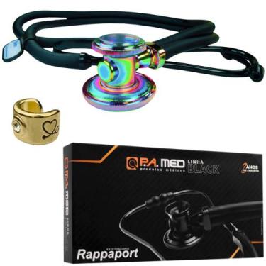Imagem de Estetoscopio Rappaport Esteto Duplo Black Adulto Pediatrico - Love Sau