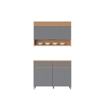 Imagem de Kit Modulado Nesher Realeza 2 Peças CZ108 Carvalho/Titânio
