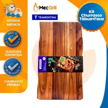 Imagem de Tabua de Carne 49x28 Madeira Tramontina Teak Wood Retangular Savia