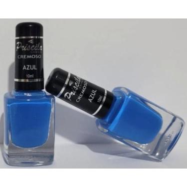 Imagem de Esmaltes priscila azul cor em dobro 2 unidades r 8,60 cada fixação e s