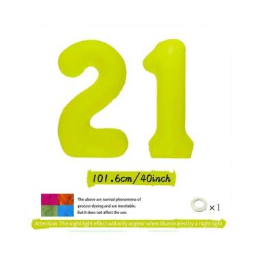 Imagem de Balões Digitais Fluorescentes Amarelo Neon Para Decorações De Aniversá