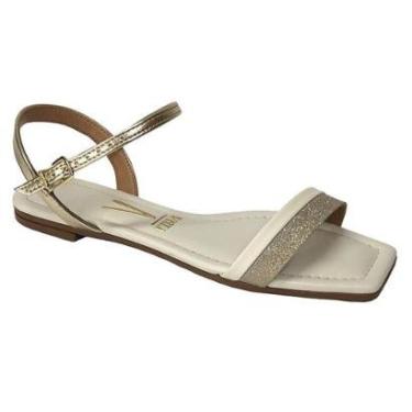 Imagem de Sandália Vizzano Rasteira Glitter 6479.109 Off White/Dourado-Feminino