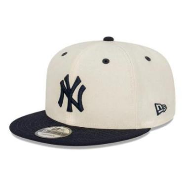 Imagem de Boné New Era 950 Q42 New York Yankees Chrome Off White-Masculino