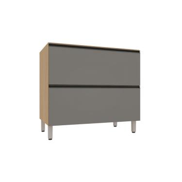 Imagem de Balcao de Cozinha sem Tampo 1 Porta e 1 Gavetao 100cm Luciane Essenza Moveis