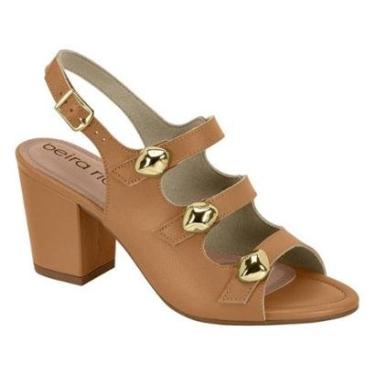 Imagem de Sandália Feminina Salto Bloco Camel Beira Rio 8280.695-Feminino