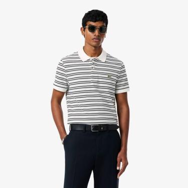 Imagem de Camisa Polo Lacoste Em Petit Piqué Listrada – Classic Fit Masculina-Masculino