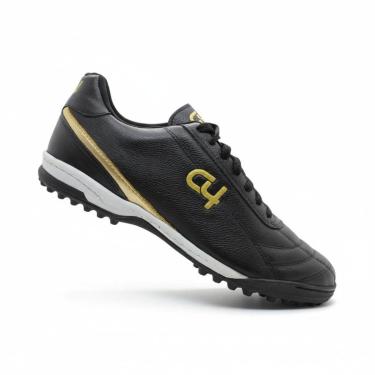 Imagem de Chuteira Society C4 Sports Com Solado de Borracha Costurado e Reforçado Toda em Couro Forrada Profis-Masculino