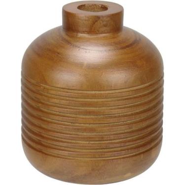 Imagem de Vaso Decorativo Enfeite Casa Aparador Home&co Madeira 17x15x15cm Natur