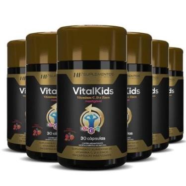 Imagem de 6X VITALKIDS VITAMINA C D ZINCO 30CAPS MASTIGAVEL HF-Unissex