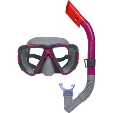 Imagem de Kit Snorkel Máscara de Mergulho Dominator Adulto Lentes Duplas Proteçã