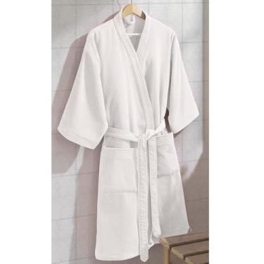 Imagem de Roupao Adulto Dohler Atoalhado Velour Branco, P