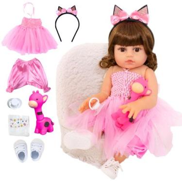 Imagem de Bebê Reborn Boneca Realista Bailarina 100 Silicone Pode Dar Banho Prom