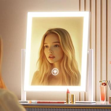 Imagem de Espelho de Maquiagem Iluminado Gvnkvn - Hollywood com Luzes (15.2")