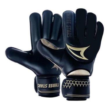 Imagem de Luva Goleiro Campo Three Stars Gold Profissional, Palmapreta, P, PALMA