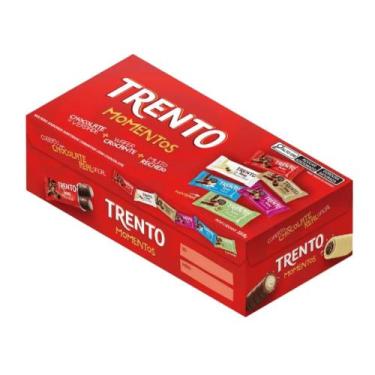 Imagem de Caixa de Bombom Trento Momentos Chocolate ao Leite Recheado 168g
