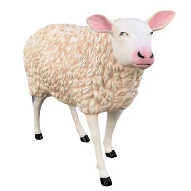 Imagem de Ovelha Tamanho Grande Em Fibra De Vidro - Festas e Fantasias