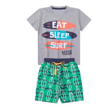 Imagem de Conjunto De Menino Roupa Infantil Verão 1 A6 Anos Kit Shorts - CLICK B