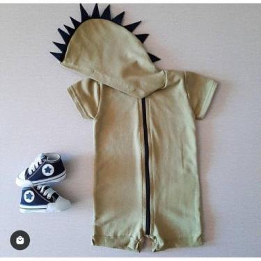 Imagem de Macacão masculino infantil Dinossauro - roupa infantil verão - S/M, 3 